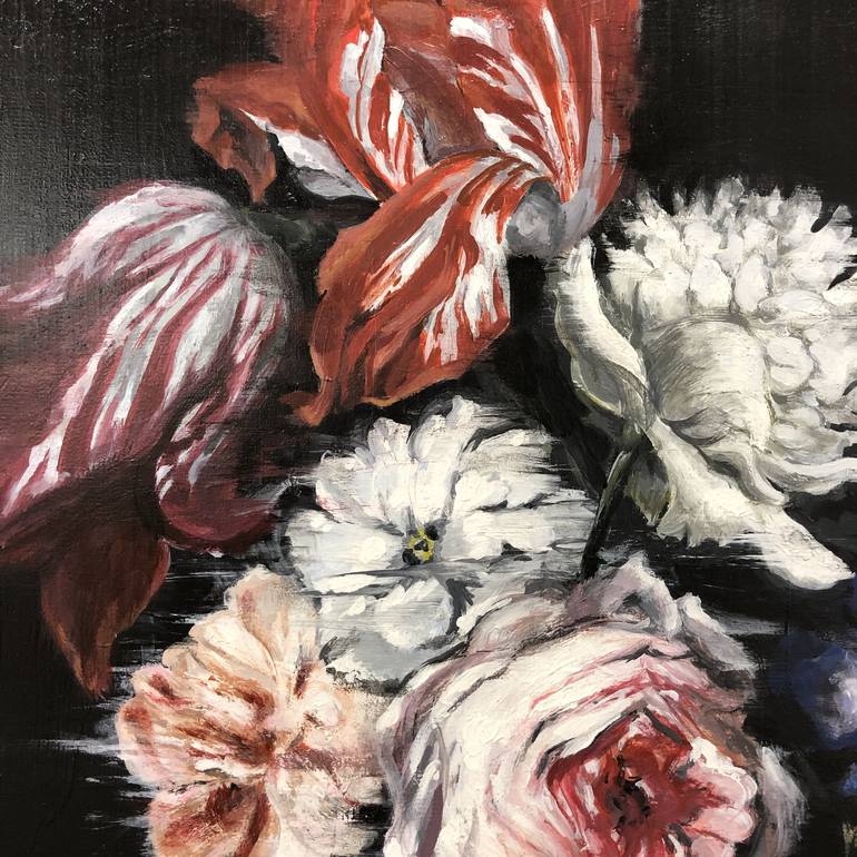 Original Figurative Floral Painting by Adrian Penu