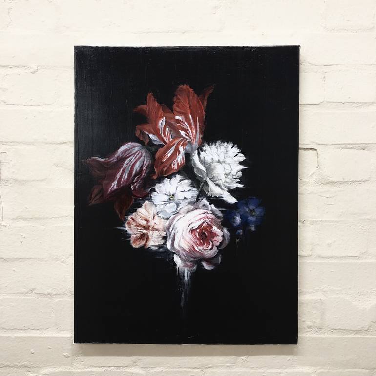 Original Figurative Floral Painting by Adrian Penu