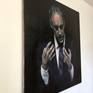 'The Lecturer' aka 'Voice of Reason' is a painting of Jordan B Peterson, world renowned psychologist and philosopher. 
The medium is oil on premium quality Italian linen stretched on solid wooden bars.Smooth surface of the painting without any signs of impasto, with a slight glossy finish.

The painting was exhibited in 2018, in Bermondsey, London part of the 'In Between Space' exhibition co-organised by me.