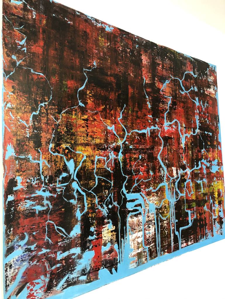 Original Abstract Expressionism Abstract Painting by Adrian Penu