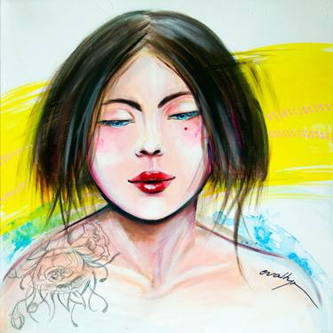 Original Figurative Women Paintings by evalhyn artist