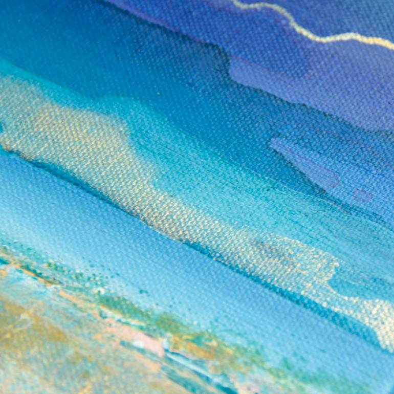 Original Abstract Beach Painting by Evalhyn Artist