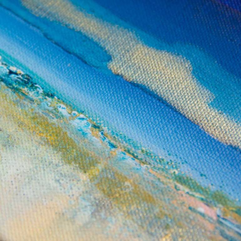 Original Abstract Beach Painting by Evalhyn Artist