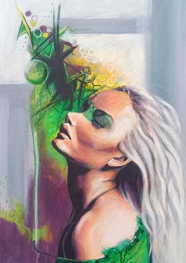 Original Abstract Expressionism Women Paintings by Ivana Nechalova