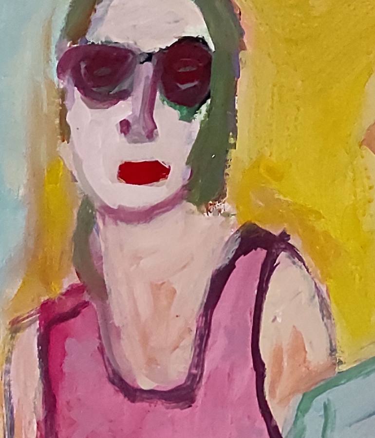 Original Expressionism People Painting by Barbara Kroll