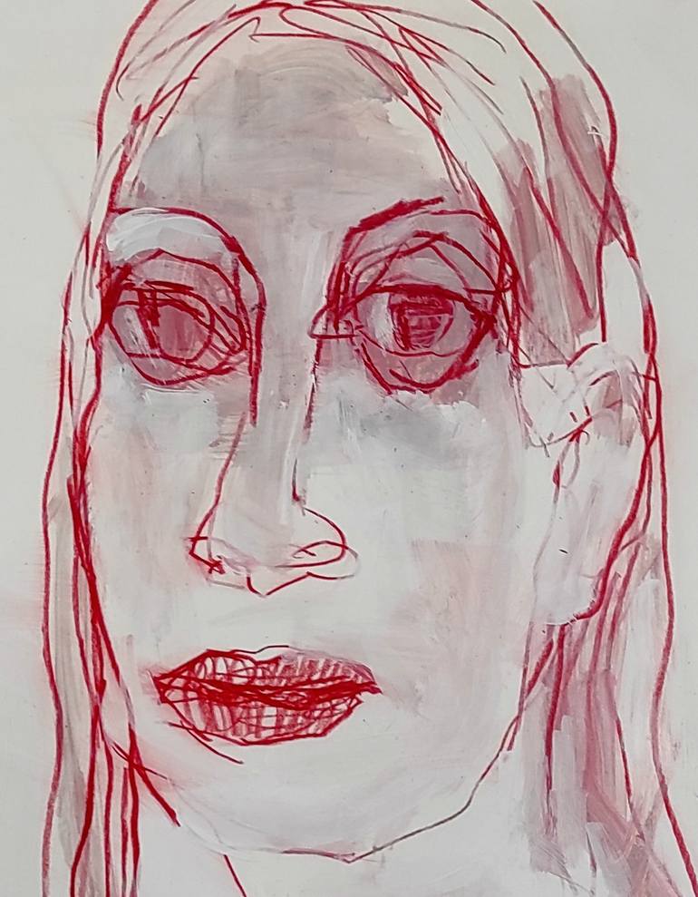 Original Portrait Drawing by Barbara Kroll