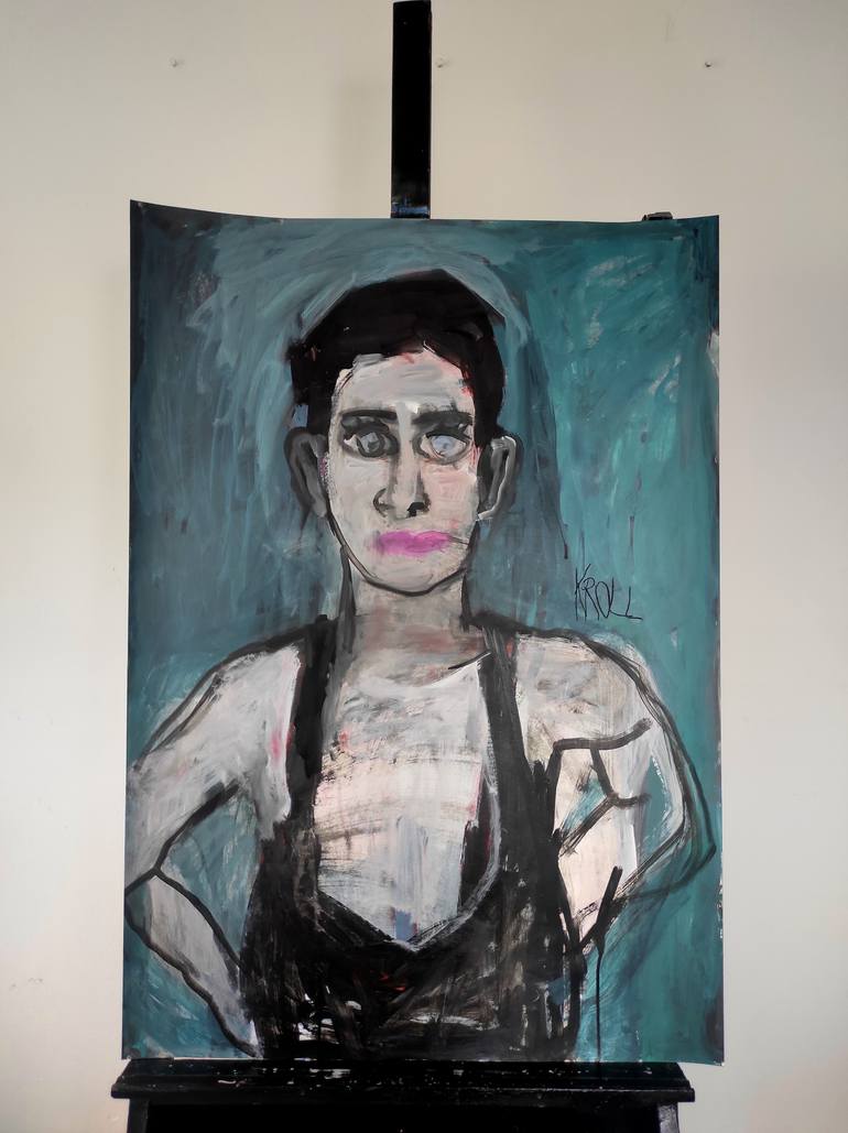 Original Expressionism Men Mixed Media by Barbara Kroll