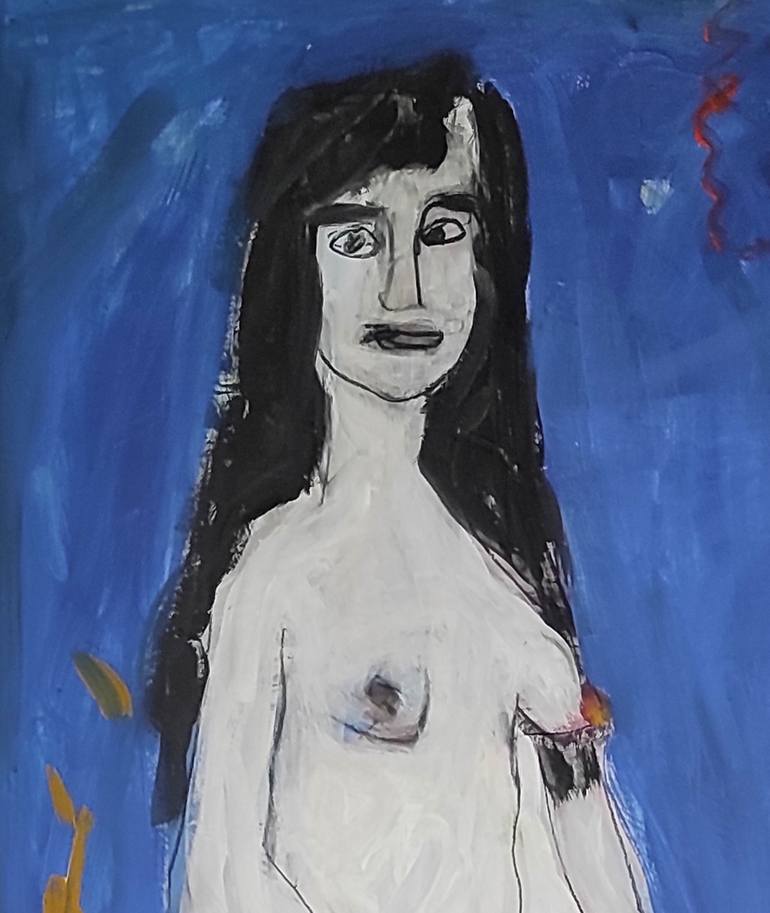 Original Expressionism Nude Mixed Media by Barbara Kroll