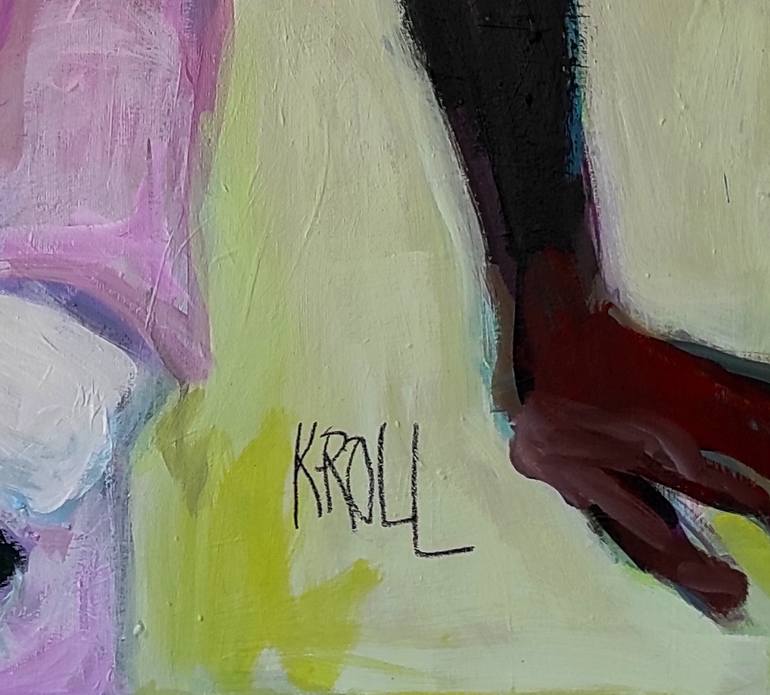 Original Expressionism Love Painting by Barbara Kroll