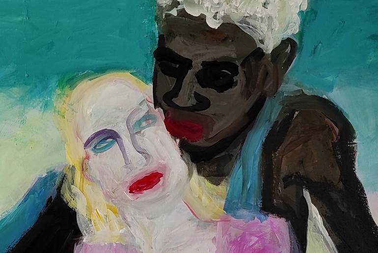 Original Expressionism Love Painting by Barbara Kroll