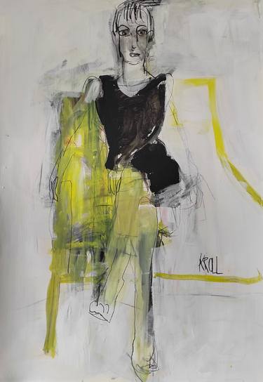 Print of Expressionism People Mixed Media by Barbara Kroll