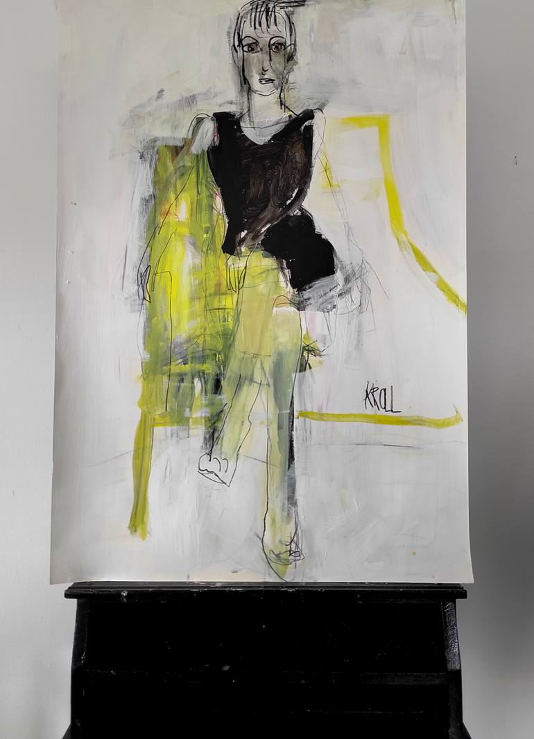 Original Expressionism People Mixed Media by Barbara Kroll