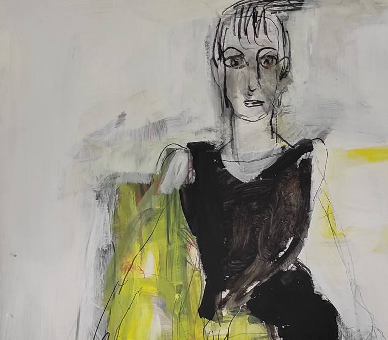 Original Expressionism People Mixed Media by Barbara Kroll