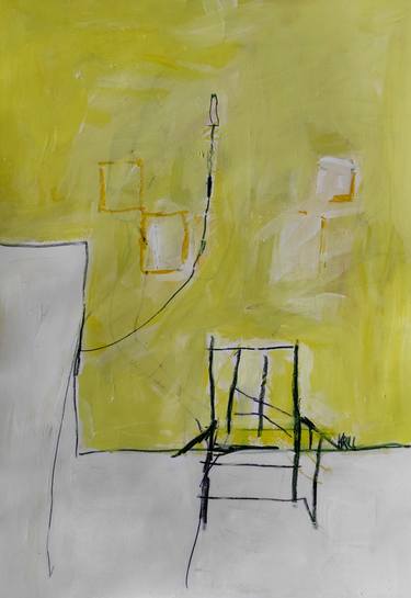 Original Expressionism Interiors Drawings by Barbara Kroll