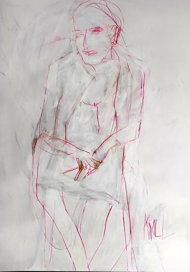 Print of Expressionism Women Drawings by Barbara Kroll