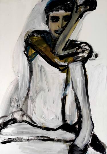 Original Expressionism Women Mixed Media by Barbara Kroll