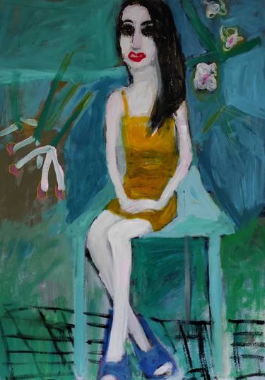 Original Expressionism Women Mixed Media by Barbara Kroll