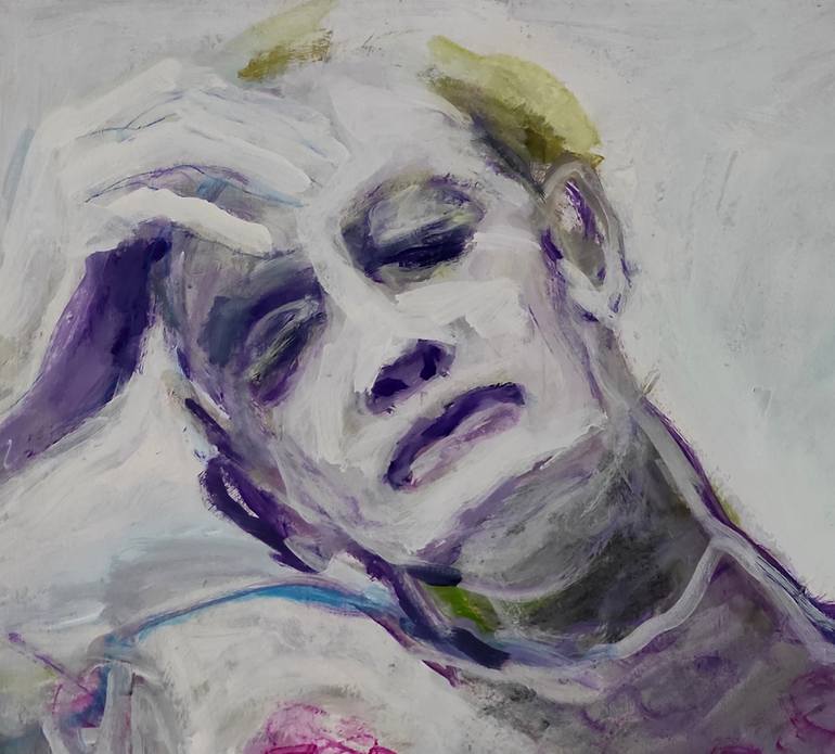 Original Expressionism Women Painting by Barbara Kroll