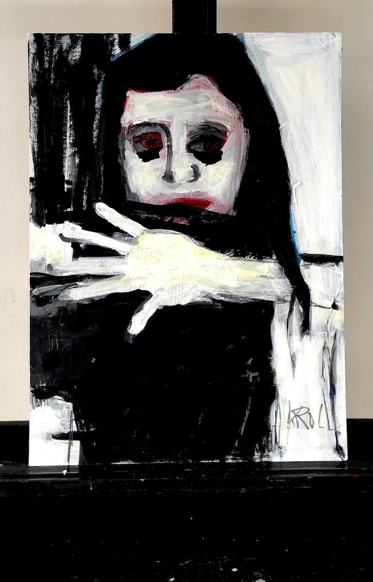 Original Expressionism Women Painting by Barbara Kroll