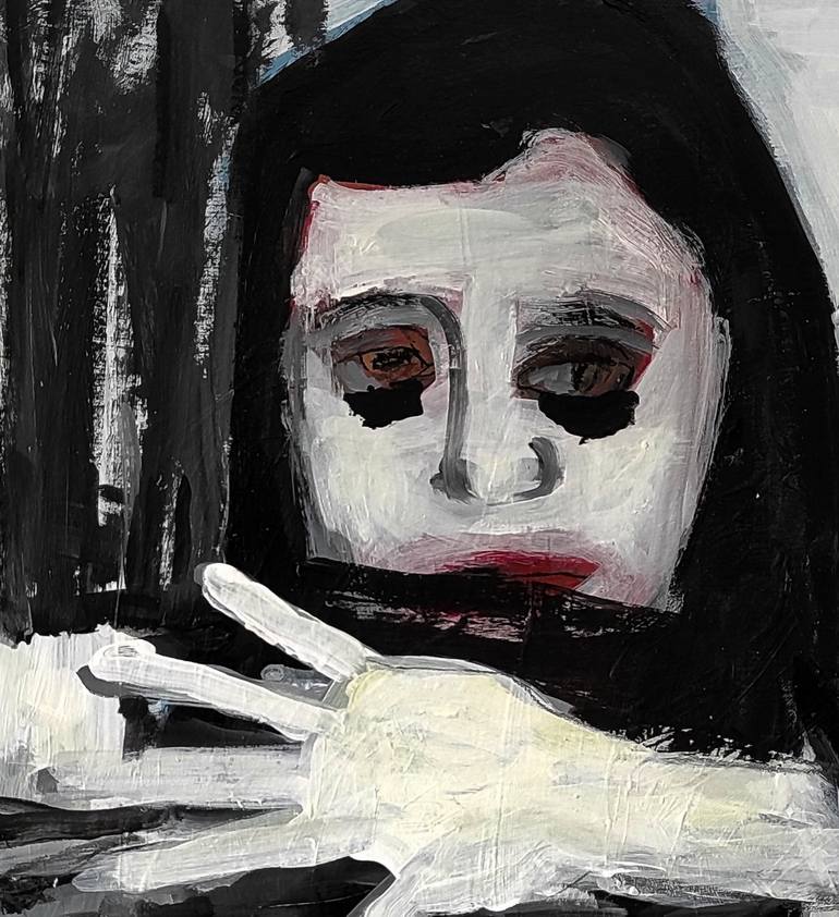 Original Expressionism Women Painting by Barbara Kroll