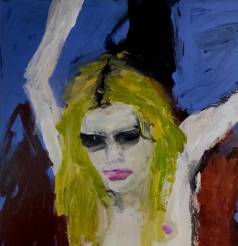 Original Portraiture Women Painting by Barbara Kroll