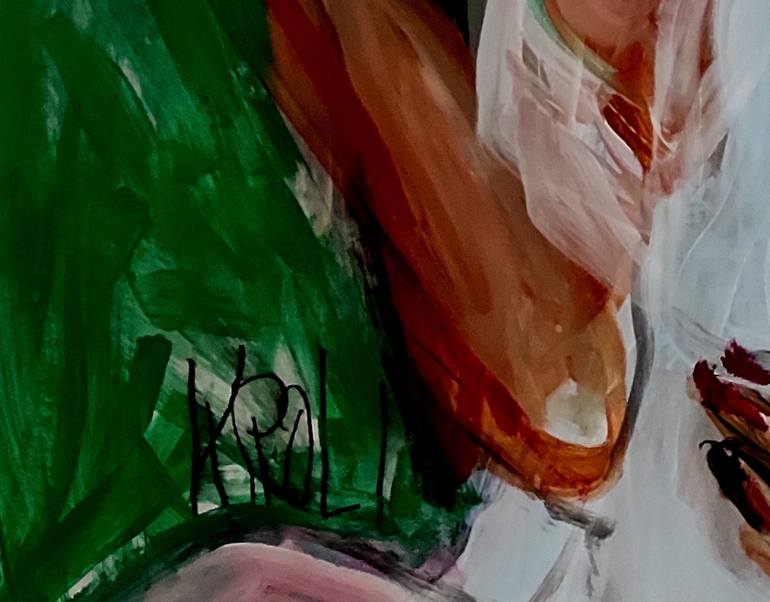 Original Expressionism Women Painting by Barbara Kroll