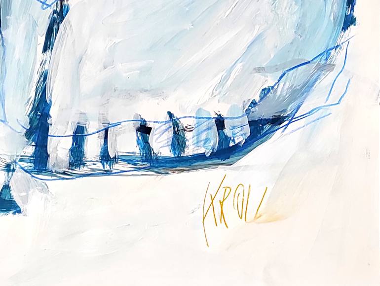 Original Expressionism Cats Drawing by Barbara Kroll