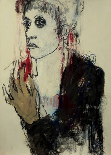 Print of Expressionism Portrait Drawings by Barbara Kroll