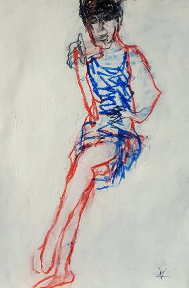 Original Expressionism Body Drawings by Barbara Kroll