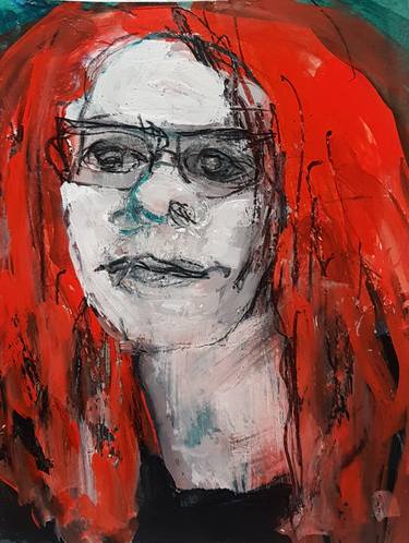 Print of Expressionism Portrait Drawings by Barbara Kroll