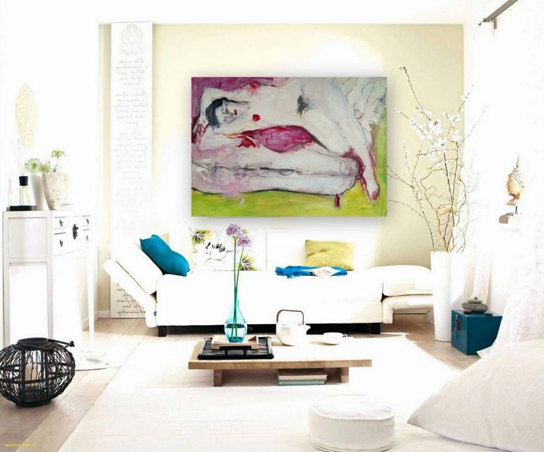 Original Expressionism Nude Painting by Barbara Kroll