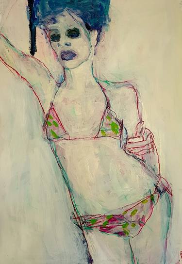 Original Expressionism Body Drawings by Barbara Kroll