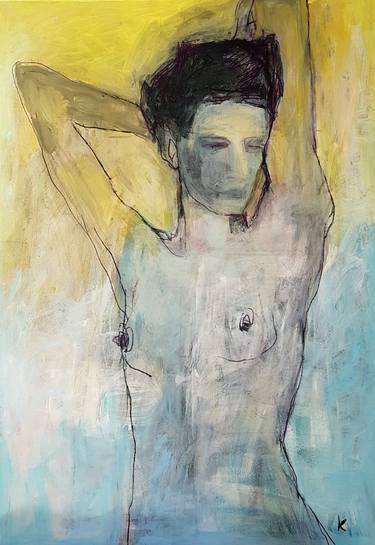 Original Expressionism Erotic Drawings by Barbara Kroll