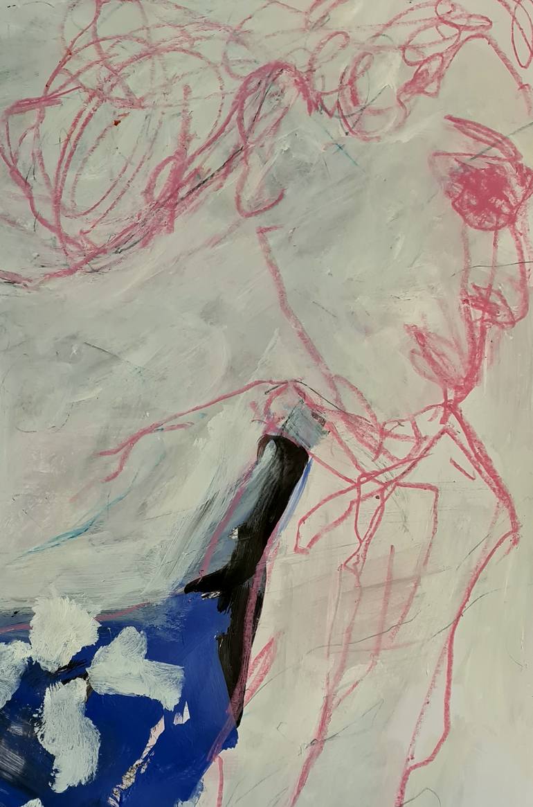 Original Expressionism People Drawing by Barbara Kroll