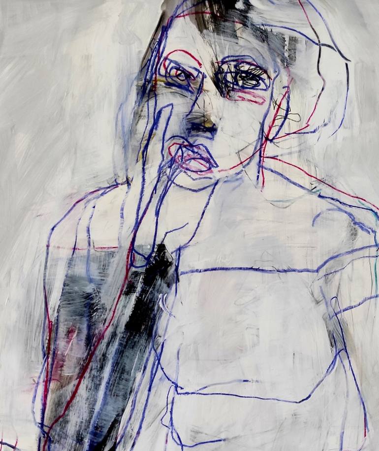 Original Expressionism Women Drawing by Barbara Kroll