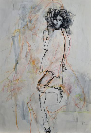 Original Expressionism Body Drawings by Barbara Kroll