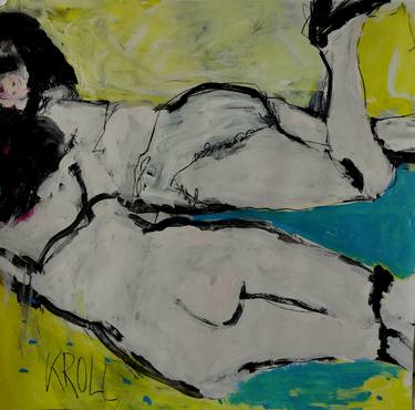 Original Expressionism Nude Paintings by Barbara Kroll
