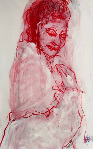 Original Expressionism Women Drawings by Barbara Kroll