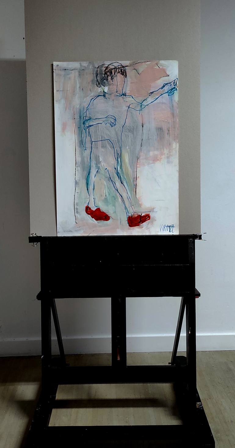 Original Expressionism Body Drawing by Barbara Kroll