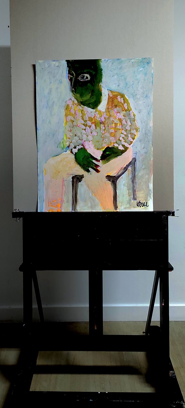 Original Expressionism Body Painting by Barbara Kroll