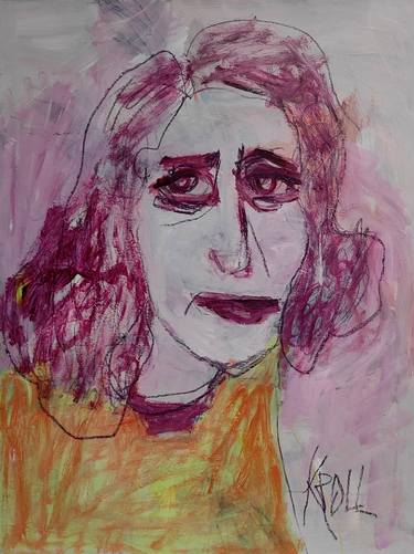 Print of Expressionism Portrait Drawings by Barbara Kroll