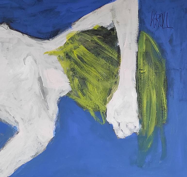 Original Expressionism Nude Painting by Barbara Kroll