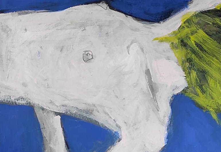Original Expressionism Nude Painting by Barbara Kroll