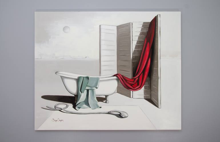 Original Conceptual Outer Space Painting by Belgin Saglam