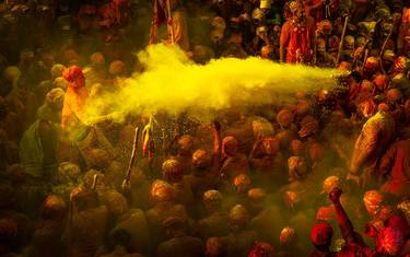 Indian Holi Festival celebration at Nandgaon thumb