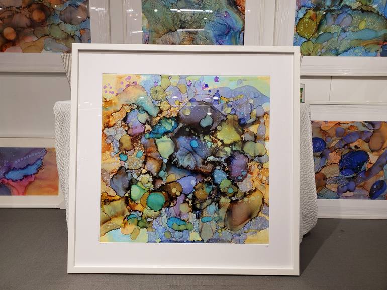 Original Abstract Water Painting by Sug Oshen