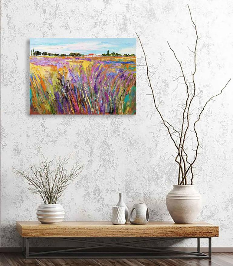 Original Abstract Expressionism Landscape Painting by Nataliia Shiriaeva