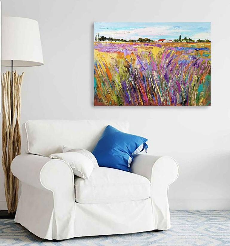 Original Abstract Expressionism Landscape Painting by Nataliia Shiriaeva