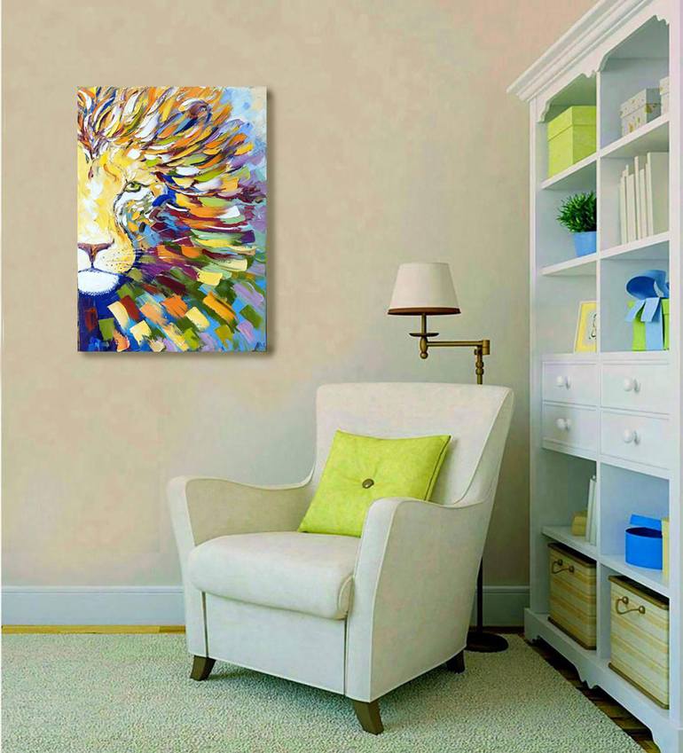 Original Abstract Animal Painting by Nataliia Shiriaeva