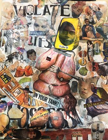 Print of Dada Nude Collage by Noelani Fishman